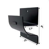 5-in Steel Wall Mount Ladder and Wheelbarrow Hanger,Easy and effortless installation with no assembly required Matte Black