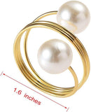 Napkin Buckle,12 Pcs Pearl Napkin Buckle Hoop Napkin Rings Circle Serviette Holder for Wedding Hotel Supplies Table Decoration In Australia - Darrahopens