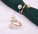 Napkin Buckle,12 Pcs Pearl Napkin Buckle Hoop Napkin Rings Circle Serviette Holder for Wedding Hotel Supplies Table Decoration In Australia - Darrahopens