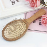 Wooden Steel Needle Hair Brush Pin Hairbrush Scalp Massage Improve Hair Health Wood Paddle Detangling Comb In Australia - Darrahopens