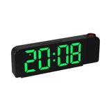 Black Projection Alarm Clock for Bedroom Led Digital Clock Projection On Ceiling Wall with USB Charge Battery Backup 180°Projector In Australia - Darrahopens