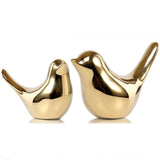 Small Birds Statues Gold Home Decor Modern Style Figurine Decorative Ornaments for Living Room, Bedroom, Office Desktop,  2pes In Australia - Darrahopens