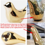 Small Birds Statues Gold Home Decor Modern Style Figurine Decorative Ornaments for Living Room, Bedroom, Office Desktop,  2pes