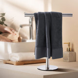 T-Shape Hand Towel Holder Stand, Stainless Steel for Bathroom, Kitchen or Vanity Countertop Widely use Easy to install