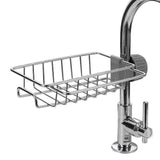 Sponge Holder for Kitchen Sink,Sponge Holder Over Faucet Kitchen Sink Caddy Organizer, Faucet Drainage Shelf, Stainless Steel