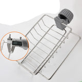 Sponge Holder for Kitchen Sink,Sponge Holder Over Faucet Kitchen Sink Caddy Organizer, Faucet Drainage Shelf, Stainless Steel