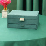 Jewelry Box Organizer, Necklace Jewelry Storage Organizer with Drawer Lock Women Jewelry Display Holder Case