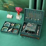 Jewelry Box Organizer, Necklace Jewelry Storage Organizer with Drawer Lock Women Jewelry Display Holder Case
