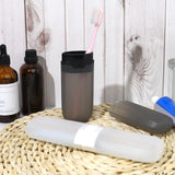 2 Pcs Portable Toothbrush Travel Holders Toothbrush Holder for Travel Toothbrush Case Transparent Plastic White Transparent Black In Australia - Darrahopens