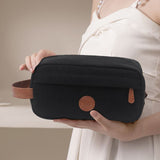 Toiletry Bag Hanging Dopp Kit for Men Water Resistant Canvas Shaving Bag with Large Capacity for Travel- Black