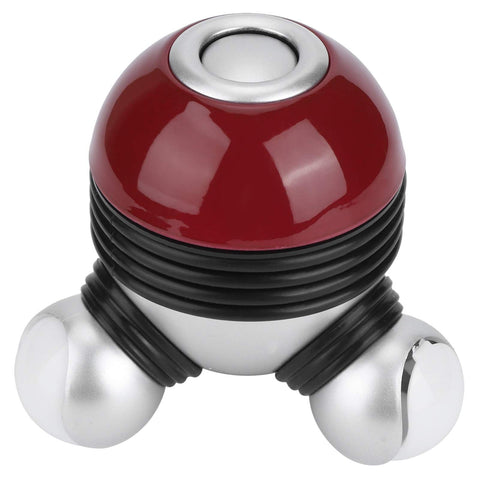Mini Portable Hand Held Body Vibrating Massager Electric Full Body Massager with LED Light Battery Operated Vibration Massage(Red) In Australia - Darrahopens
