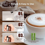 Electric Battery Powered Foam Maker For Coffee Durable Mini Drink Mixer Food Grade Material, Silver + Black In Australia - Darrahopens