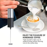 Electric Battery Powered Foam Maker For Coffee Durable Mini Drink Mixer Food Grade Material, Silver + Black In Australia - Darrahopens