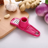 Garlic crusher Premium Quality Garlic Mincer With Silicone Roller Peeler - Rust Proof & Dishwasher Friendly Garlic Crusher (Pink)