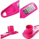 Garlic crusher Premium Quality Garlic Mincer With Silicone Roller Peeler - Rust Proof & Dishwasher Friendly Garlic Crusher (Pink)