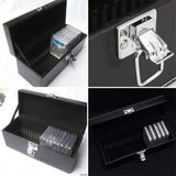 Polyurethane Leather For Certified Coin Holders Slabs Exquisite Professional Storage Box Case - (Color: Black)