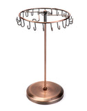 Rotating Necklace Holder Metal Necklace Stand Necklace Organizer for Bracelet Earring Keychain Ring Jewelry 13.4 Inch  (Bronze) In Australia - Darrahopens