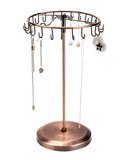 Rotating Necklace Holder Metal Necklace Stand Necklace Organizer for Bracelet Earring Keychain Ring Jewelry 13.4 Inch  (Bronze) In Australia - Darrahopens