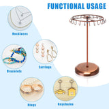 Rotating Necklace Holder Metal Necklace Stand Necklace Organizer for Bracelet Earring Keychain Ring Jewelry 13.4 Inch  (Bronze) In Australia - Darrahopens