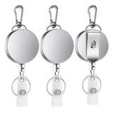 3 Pack Heavy Duty Retractable Badge Holder Reel, All Metal ID Badge Holder with Carabiner Belt Clip Key Ring for Name Card In Australia - Darrahopens