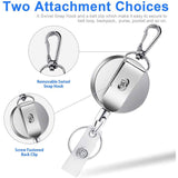 3 Pack Heavy Duty Retractable Badge Holder Reel, All Metal ID Badge Holder with Carabiner Belt Clip Key Ring for Name Card In Australia - Darrahopens