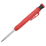 Deep Hole Marker Premium Mechanical Pencil Marker with Integrated Sharpener-for Wood, Metal,Stone I Drill Hole Marker, Red