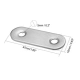 20pcs Mending Plate Joining Plate Brass Mending Plate Fixing Plate T Mending Plate Steel Mending Plate Stainless Steel