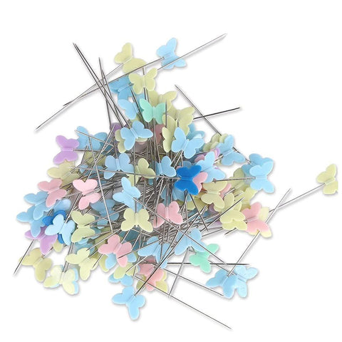 200 Pcs Sewing Pins Flat Straight Pins Butterfly Sewing Pins for DIY Projects Decoration Widely used Convenient storage