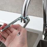 Faucet Aerator Key and Removal Tool Carbon Steel Cache Aerator Wrench Faucet Aerator, Brushed Nickel