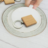 Blank Wooden Keychain DIY Handmade Geometric Tag Pendant Keyring Purse Backpack Ornament 10 Pcs In Australia - Darrahopens