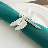 2PCS Dragonfly Napkin Ring Gold DIY Hotel Wedding Banquet Table Display Metal Napkin Buckle （Gold /Silver）