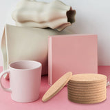 Set of 10 Cork Bar Drink Coasters - Absorbent and Reusable - 90mm, 5mm Thick Pack Round Cork Mats Cork Backing Sheets Reusable In Australia - Darrahopens