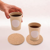 Set of 10 Cork Bar Drink Coasters - Absorbent and Reusable - 90mm, 5mm Thick Pack Round Cork Mats Cork Backing Sheets Reusable In Australia - Darrahopens
