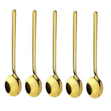 5 Pack Espresso spoons Stainless Steel Teaspoons Set for Coffee Sugar Dessert Cake Ice Cream Soup 5.3 Inch Gold In Australia - Darrahopens