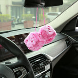 Fuzzy plush dice for car rearview mirrors, retro square decorative dice for car suspension accessories, plush toys In Australia - Darrahopens