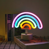 Neon Indoor Night Light, Battery Operated Glowing Neon Decorative Sign LED Light for Room Party Festival Decorations