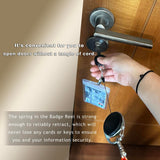 2pcs Scalable badge scroll, used for badge holder heavy-duty retractable keychain, sturdy ABS shell, with stainless steel spring coil In Australia - Darrahopens