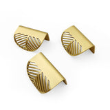 3pcs Modern Minimalist Pull Handle Tree Leaf Brass Invisible Cabinet Closet Furniture Drawer Full Brass Gold Small Bow Pull Length 60mm In Australia - Darrahopens