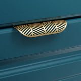 3pcs Modern Minimalist Pull Handle Tree Leaf Brass Invisible Cabinet Closet Furniture Drawer Full Brass Gold Small Bow Pull Length 60mm