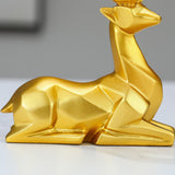 2pcs  Elk Deer Statue Couple Reindeer Figurines Resin Sculpture Living Room Home Decoration Nordic Tabletop Ornaments