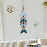 Nautical Fish Pendant Beach Theme Ornament Bones Supplies Art Crafts for Wall Hanging Farmhouse Wall Decorations Bathroom Party