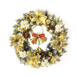 Golden Bell Front Door Artificial Christmas Wreath Pinecone Cotton Golden Flowers Indoor and Outdoor Farmhouse Home Decoration In Australia - Darrahopens