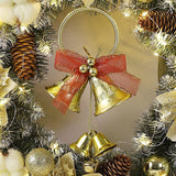 Golden Bell Front Door Artificial Christmas Wreath Pinecone Cotton Golden Flowers Indoor and Outdoor Farmhouse Home Decoration