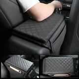 Armrest cover, center console pad, PU leather armrest, seat box cover with pocket storage bag, armrest box pad, car interior