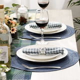 2pcs Circular woven placemat, dining table mat, natural woven heat-resistant placemat, household woven non slip washable placemat In Australia - Darrahopens