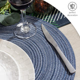 2pcs Circular woven placemat, dining table mat, natural woven heat-resistant placemat, household woven non slip washable placemat In Australia - Darrahopens