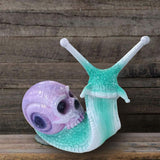 Halloween Scary Snail Sculptures,Garden Home Decoration Model Yard Lawn Figurine Outdoor Housewarming Decor