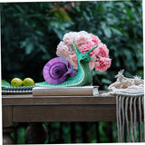 Halloween Scary Snail Sculptures,Garden Home Decoration Model Yard Lawn Figurine Outdoor Housewarming Decor
