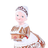 Gingerbread Christmas Decorations Mr. Christmas, Santa Claus and Mrs. Christmas Statues Retro Christmas Decorations