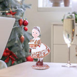 Gingerbread Christmas Decorations Mr. Christmas, Santa Claus and Mrs. Christmas Statues Retro Christmas Decorations In Australia - Darrahopens